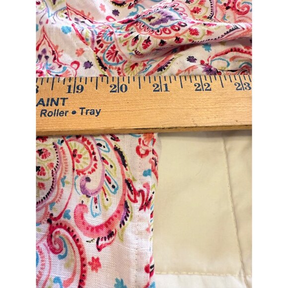 Chicos Linen Paisley Button-Up Shirt Multicolor Lightweight Breathable Lg read - Picture 4 of 11